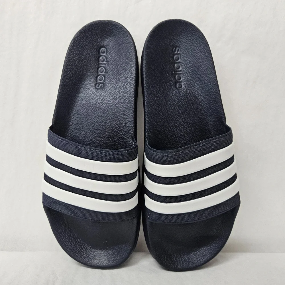 Adidas Adilette Shower Slide Sandals GZ5920 Navy Blue White Mens Size 10